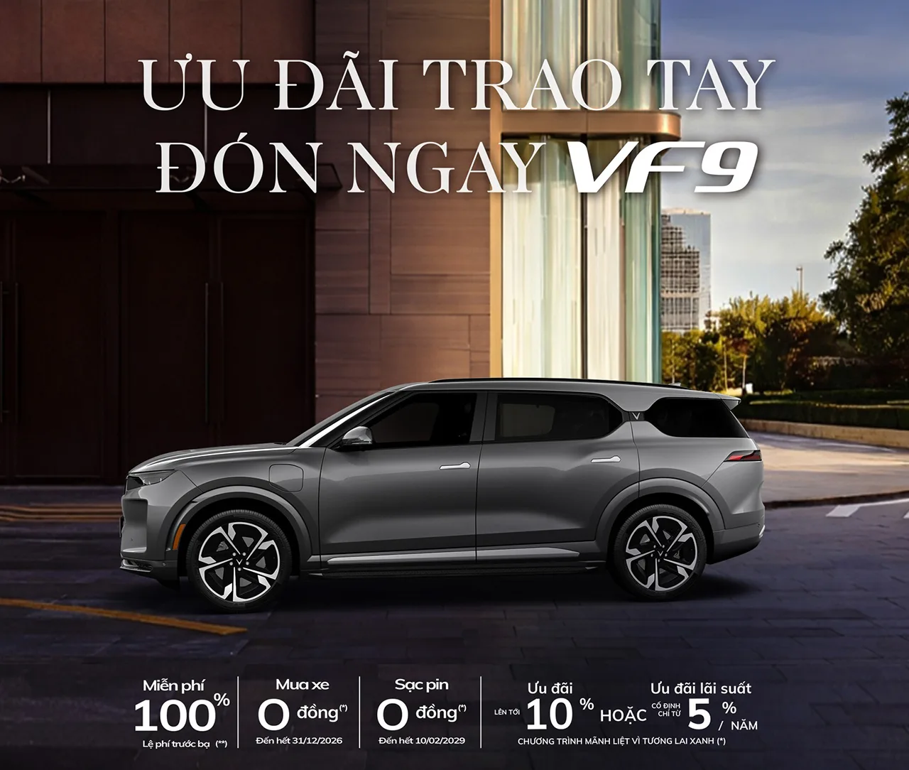 ƯU ĐÃI TRAO TAY, ĐÓN NGAY VF 9