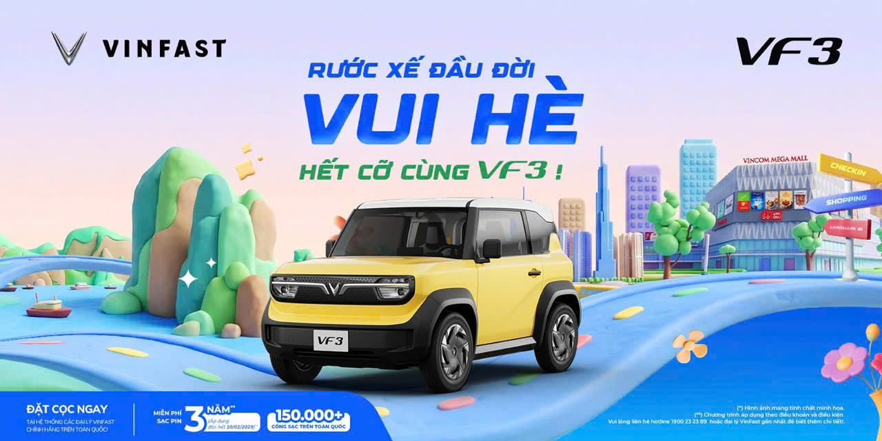 VinFast VF 3 – Thiết Kế Cá Tính, Bền Bỉ Đồng Hành Theo Năm Tháng